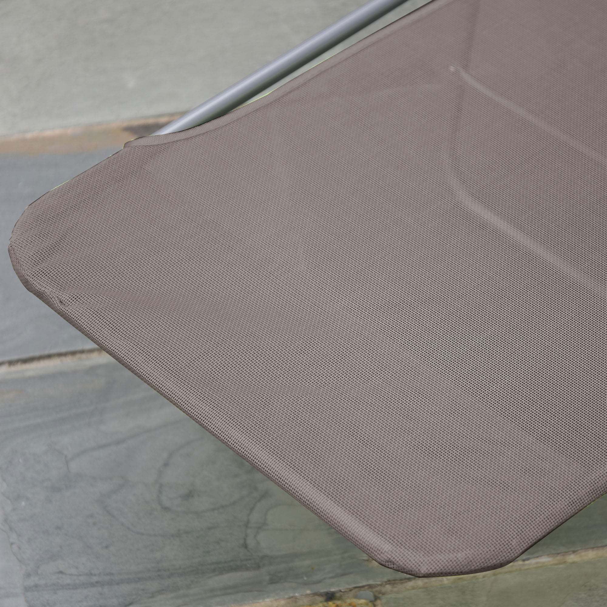 Sun Lounger Folding 2-Legged Weatherproof, Brown