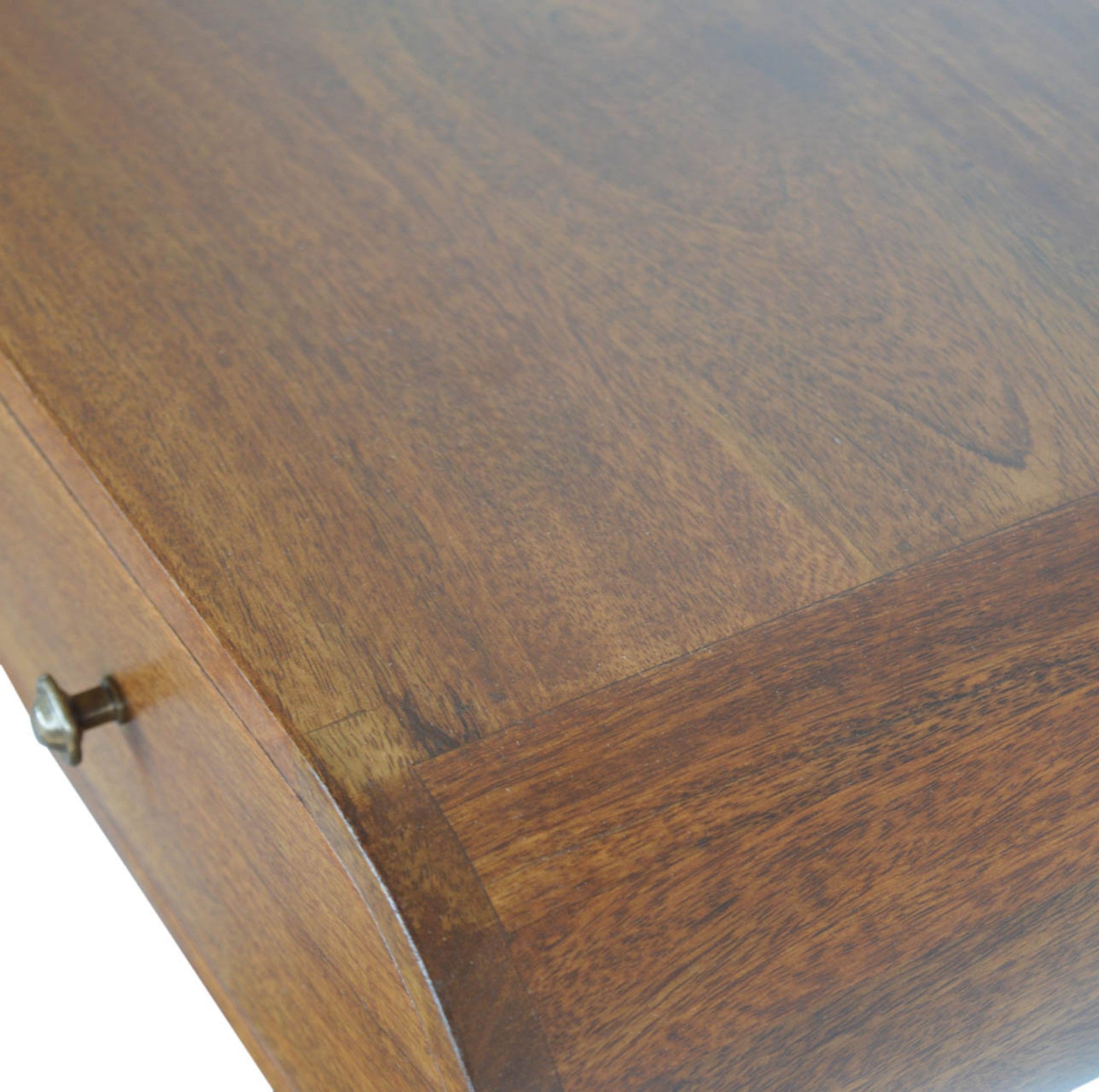 London Console, Floating with 2 Drawers, Solid Wood Dark Brown
