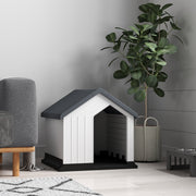 Dog Kennel, Weatherproof Small Animal House, Gray