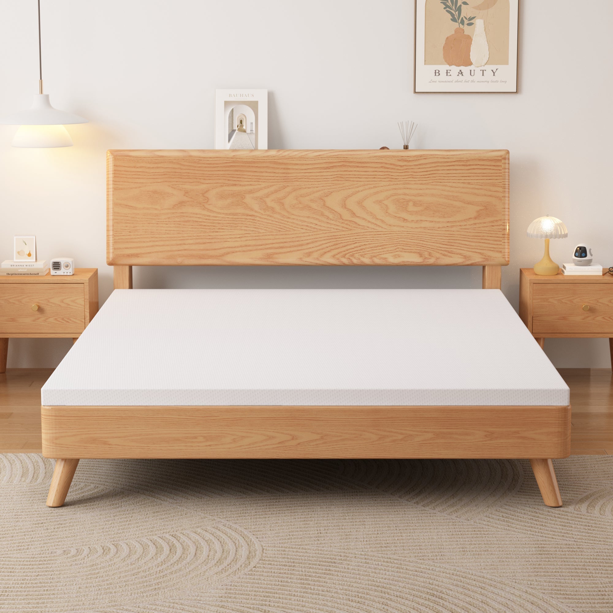Comfortable Mattress H3 Medium Strength Oeko Tex Certified 120x200cm White