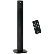 Pedestal fan with remote control, 45W, 12H timer, 70° oscillation, 3 ventilation levels, aroma diffuser, black
