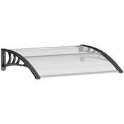 Front Door Canopy Outdoor Awning Rain Shelter, 120 x 75cm, White