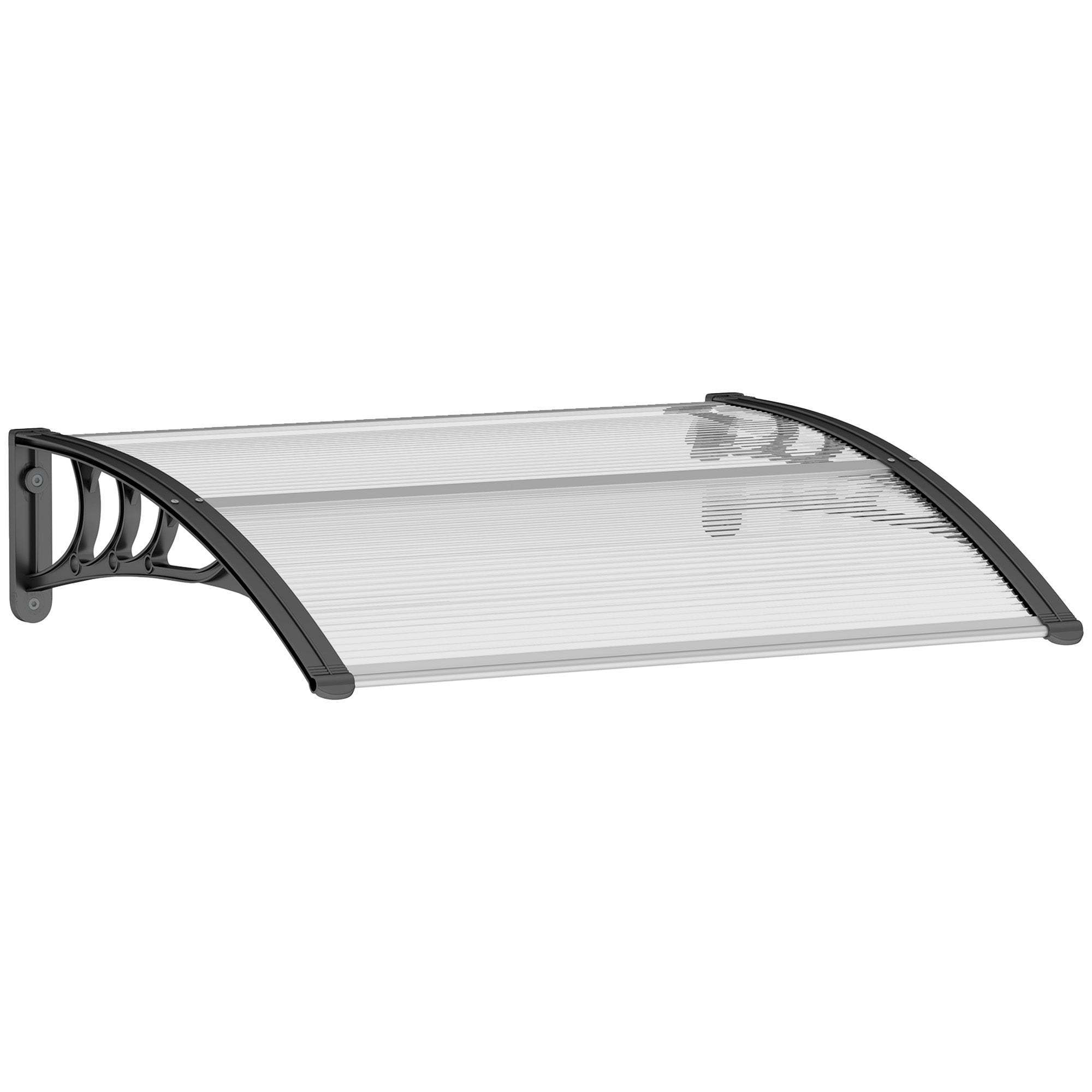Front Door Canopy Outdoor Awning Rain Shelter, 120 x 75cm, White