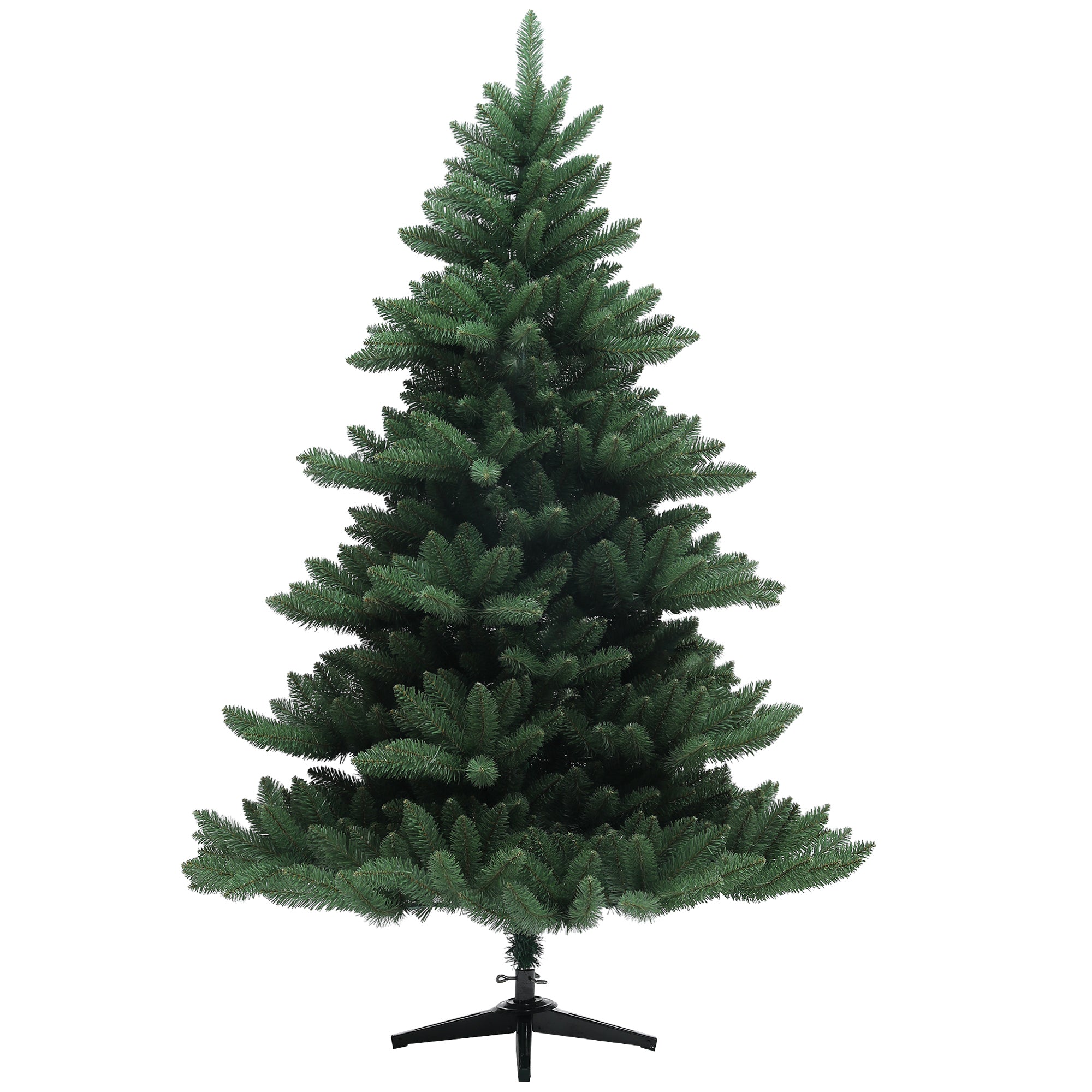 Artificial Christmas Tree, 180cm 880 Tips, Foldable Steel Base, Flame Retardant, Green