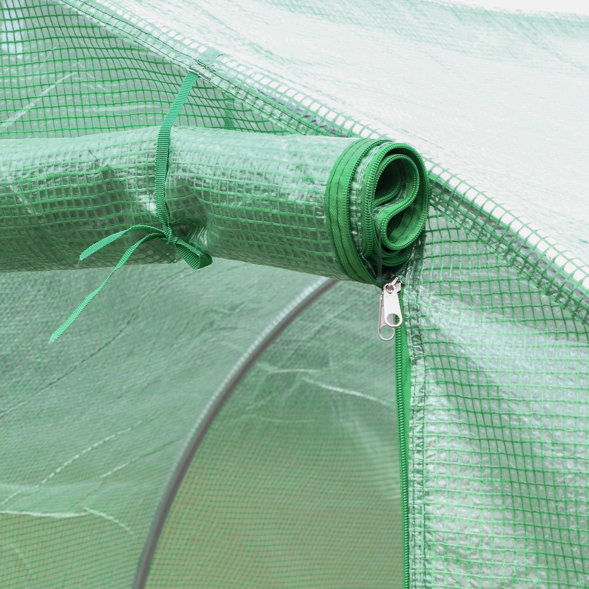 Replacement Cover for Garden Greenhouse Tunnel 9 m², 3x3x2m, PE Anti-UV Waterproof, Green