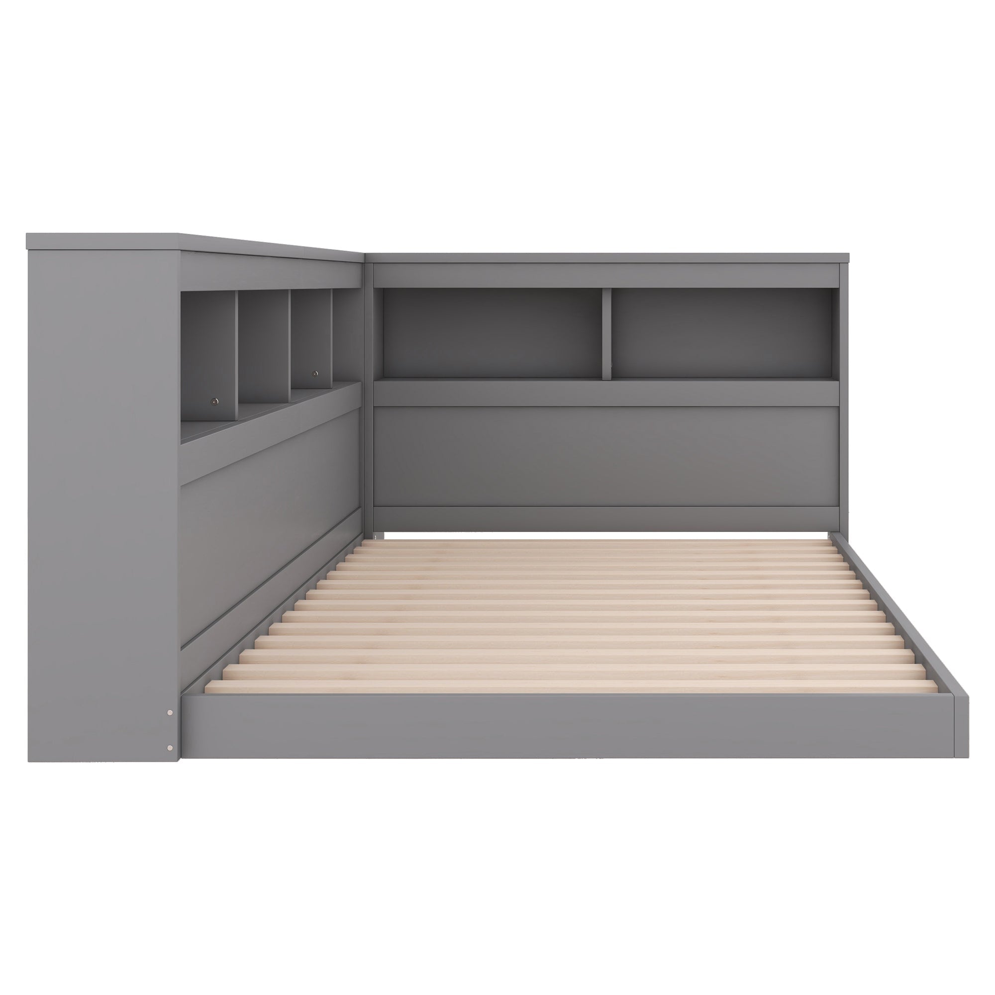Daybed Sofa Bed 90x200cm Power Outlet 2 USB Ports - Chipboard Grey