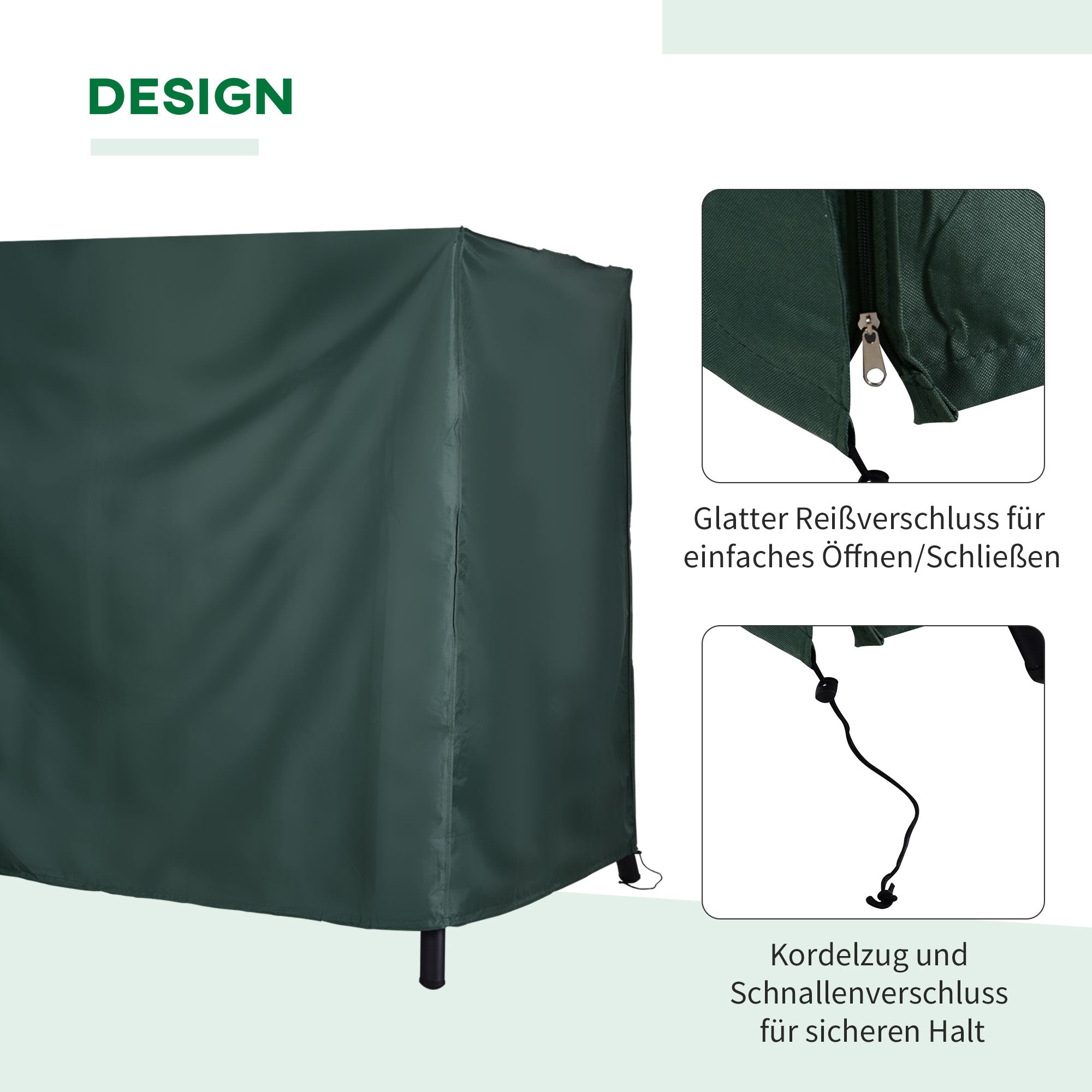 Garden Swing Cover, Waterproof Sun Protection 205x124x164cm, Oxford