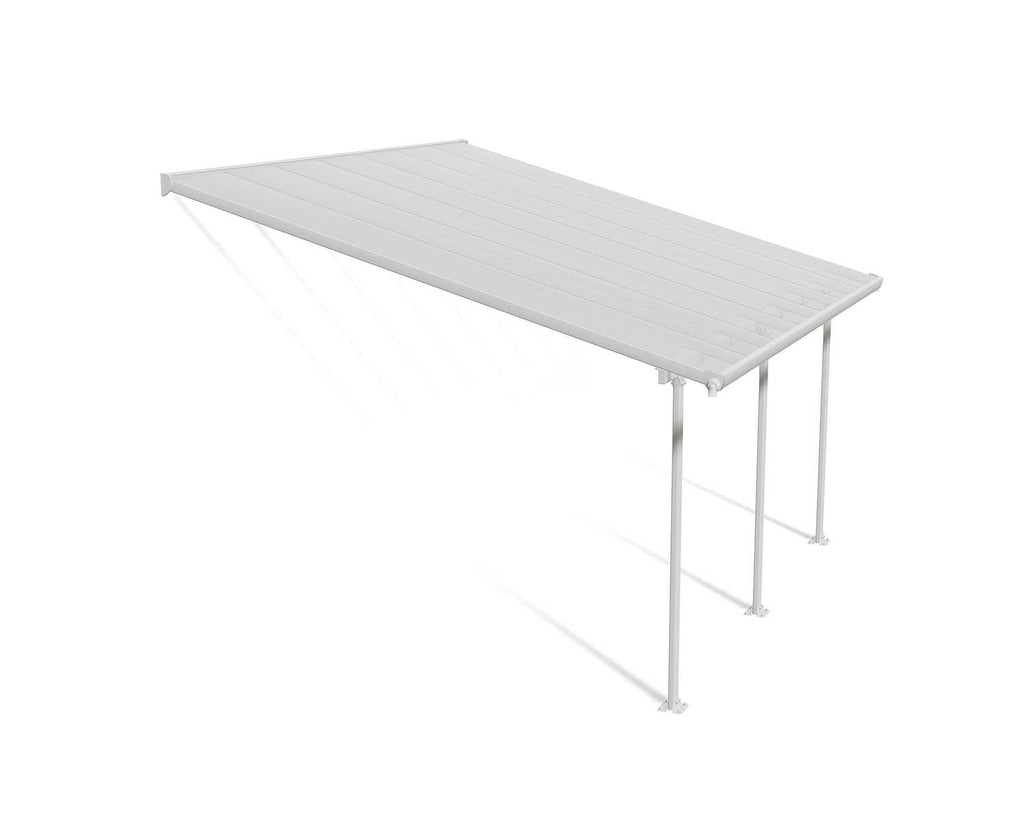 Feria 13 ft. x 14 ft. Patio Cover Kit - White, Clear Twin wall - Rathwood Store