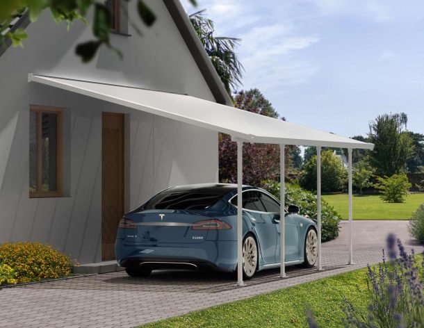 Feria 13 ft. x 20 ft. Patio Cover Kit - Grey, Clear Twin wall - Rathwood Store