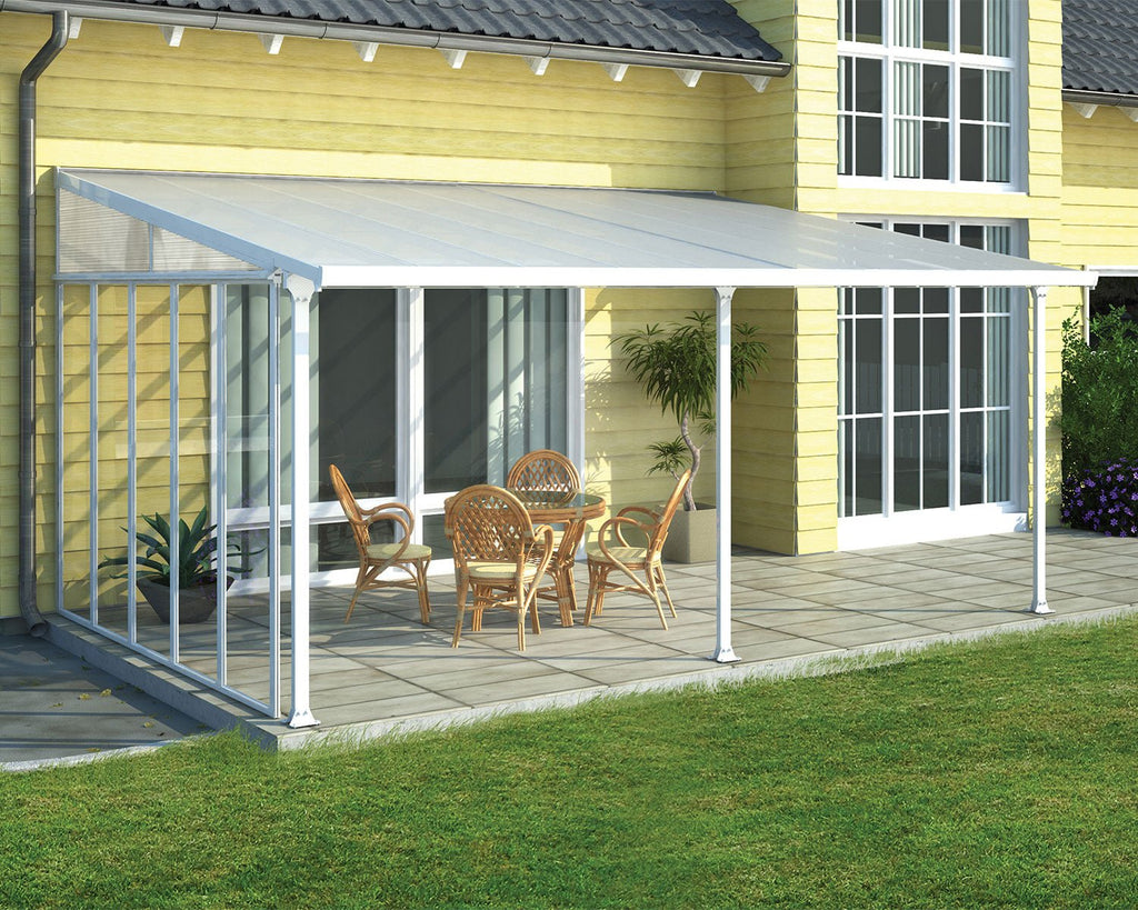 Feria 13 ft. x 20 ft. Patio Cover Kit - Grey, Clear Twin wall - Rathwood Store
