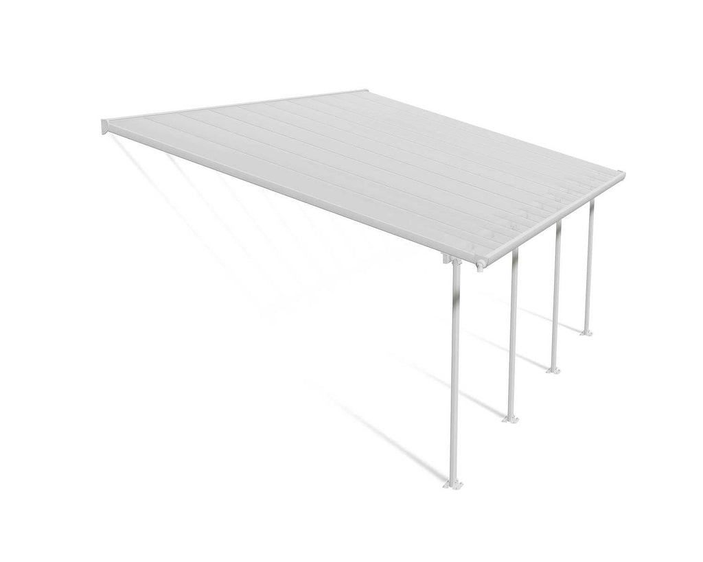 Feria 13 ft. x 20 ft. Patio Cover Kit - White, Clear Twin wall - Rathwood Store