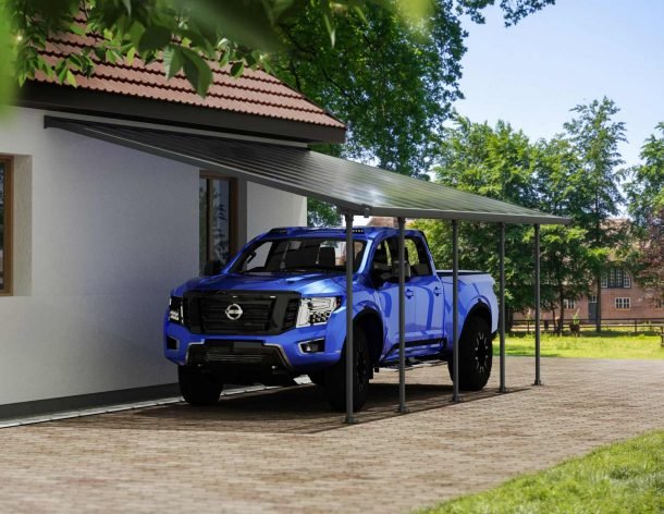 Feria 13 ft. x 26 ft. Patio Cover Kit - Grey, Clear Twin wall - Rathwood Store