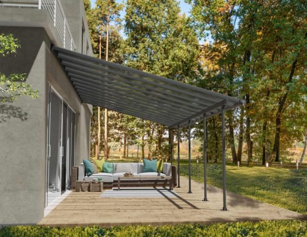 Feria 13 ft. x 26 ft. Patio Cover Kit - White, Clear Twin Wall - Rathwood Store