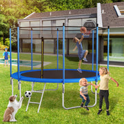 Outdoor Trampoline 305 cm with Reinforced Leg Crossbars and One-Piece Construction, Metal