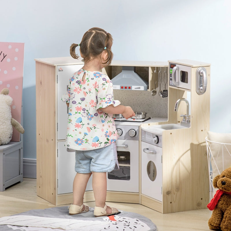 Kids Kitchen Playset with Accessories, Storage Space