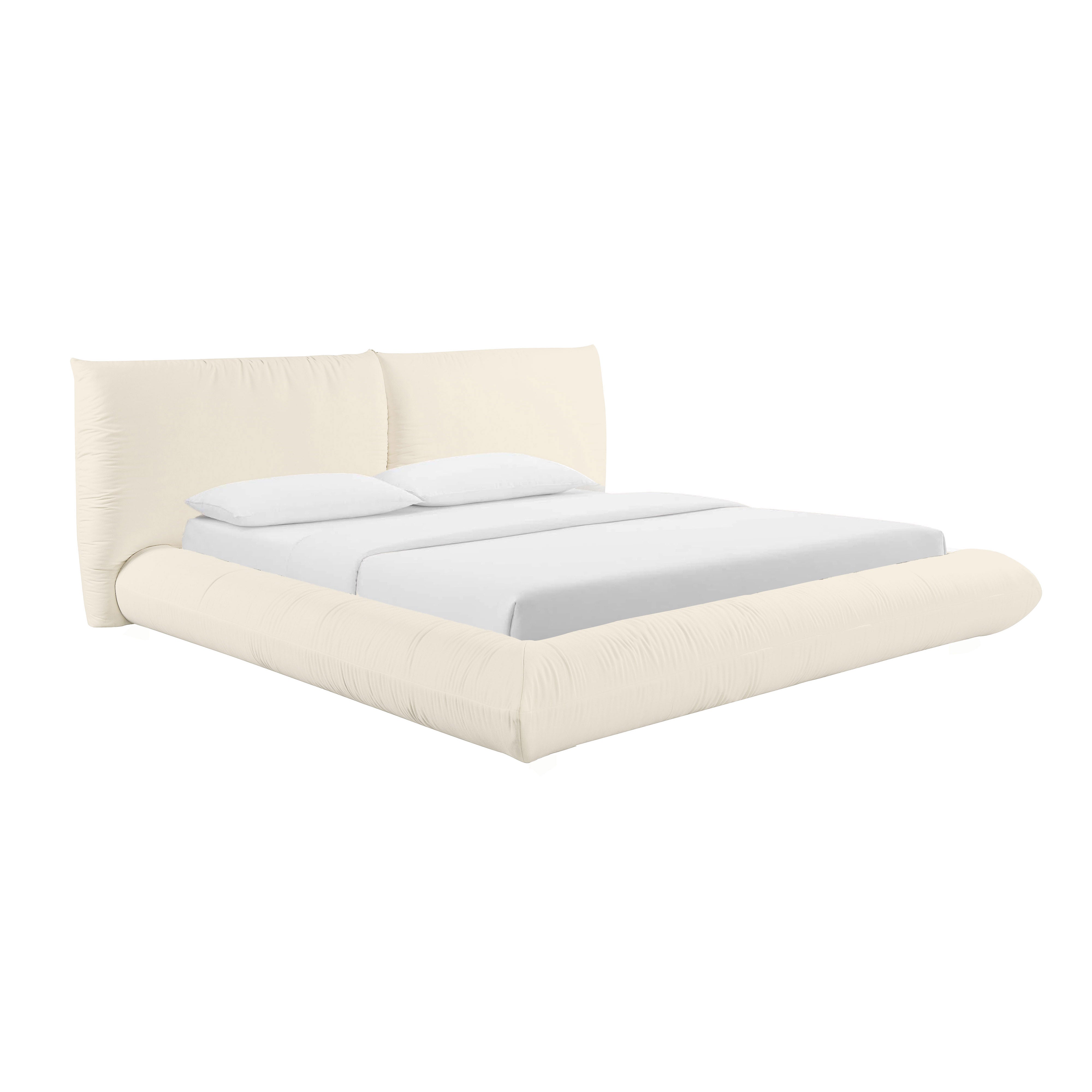 Romp Super King Bed 100% Recycled Linen Cream