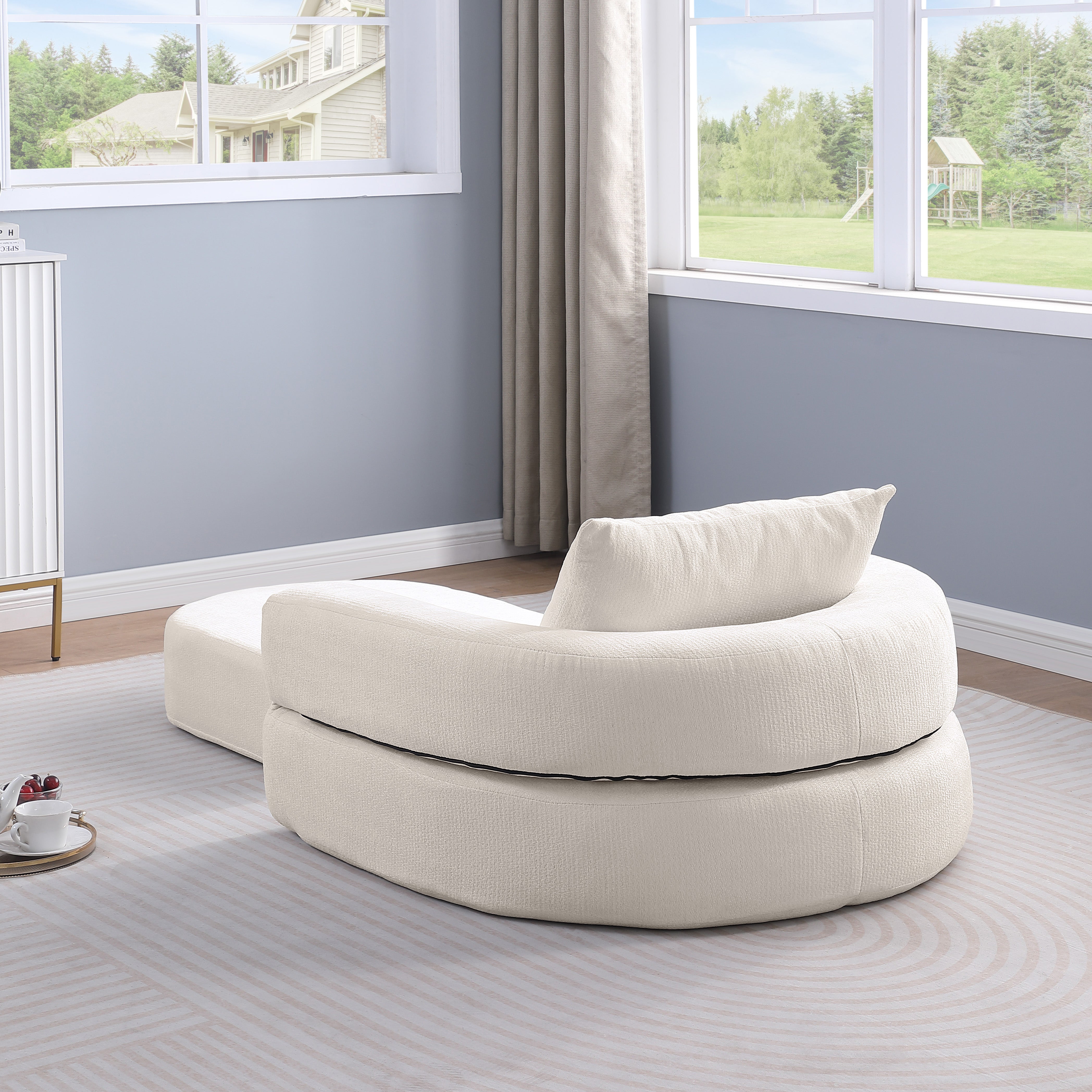 Komprimiertes klappbares Schlafsofa, umwandelbarer Schlafsessel/Futon, Moderner Stoff