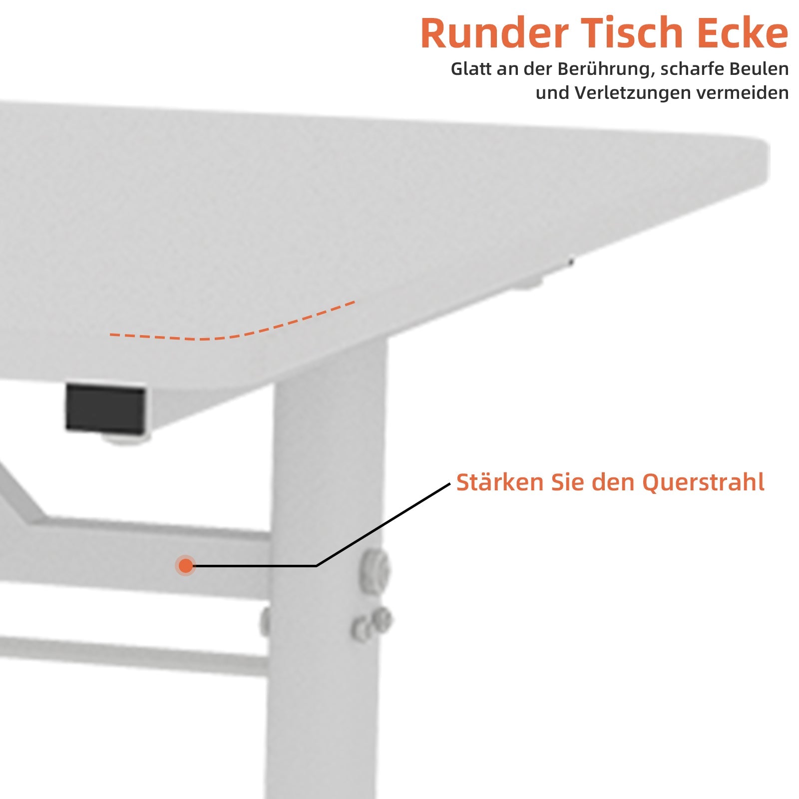 Adjustable Study Desk - Height, Multi-Purpose, White