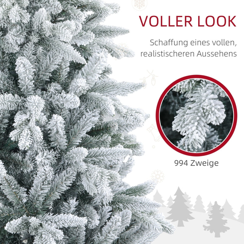 Christmas Tree 180 cm, Snow-Covered, Flame-Retardant, Green