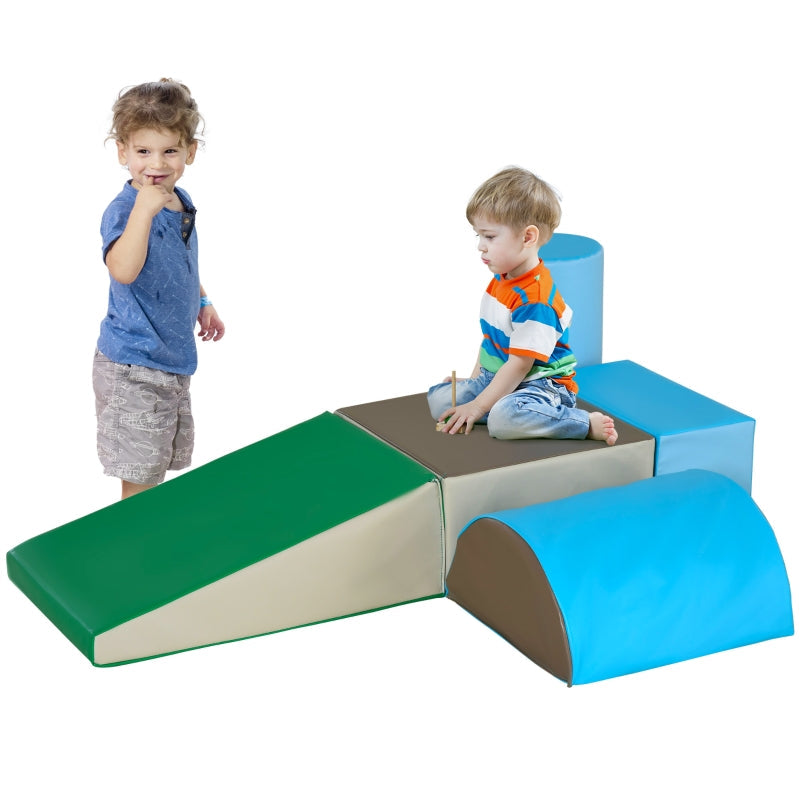 Building Blocks, 5 Piece Foam Soft & Safe for 1-3 Years, Artificial Leather & EPE