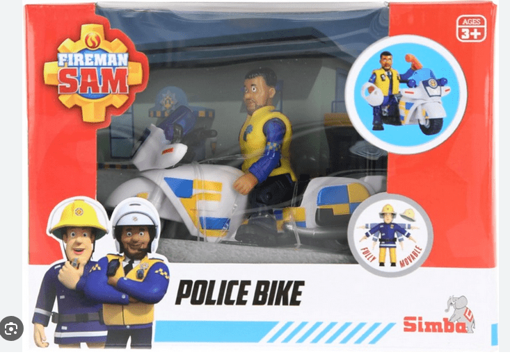 Fireman Sam - Police Bike & Figure - Rathwood Store
