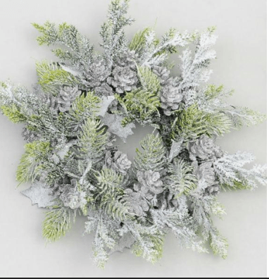 Frosted Cedar Cone Candle Ring - Rathwood Store