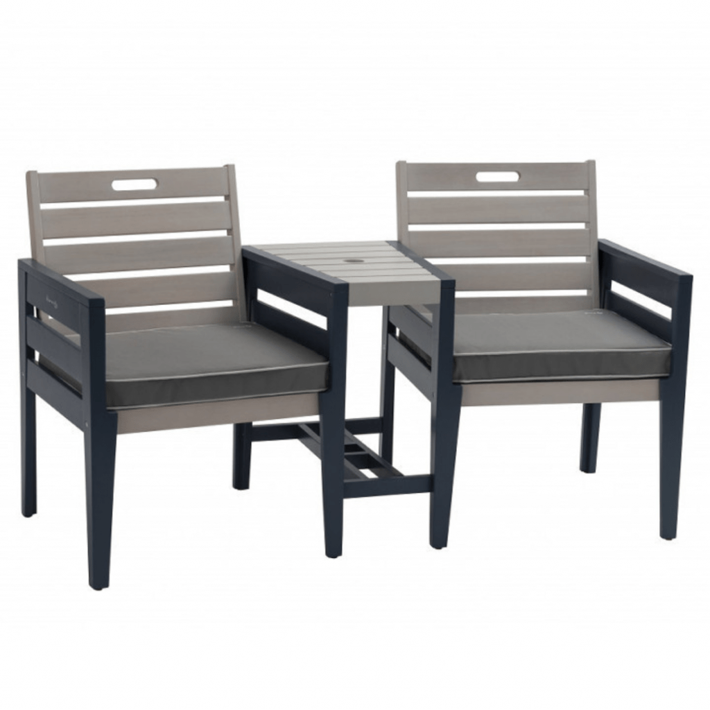 Galaxy - Tete - a - tete Bench Set (Grey) - Rathwood Store