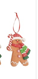 Gingerbread Hanging Deco - 12.5cm Asstd - Rathwood Store