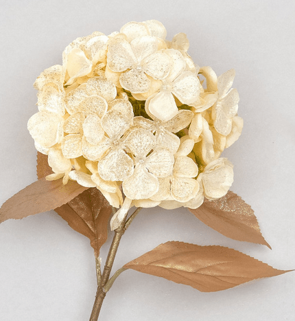 Glitter Hydrangea Spray - Cream 64cm - Rathwood Store