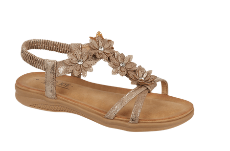 Goa Flower Trim Sandal - BRONZE - Rathwood Store