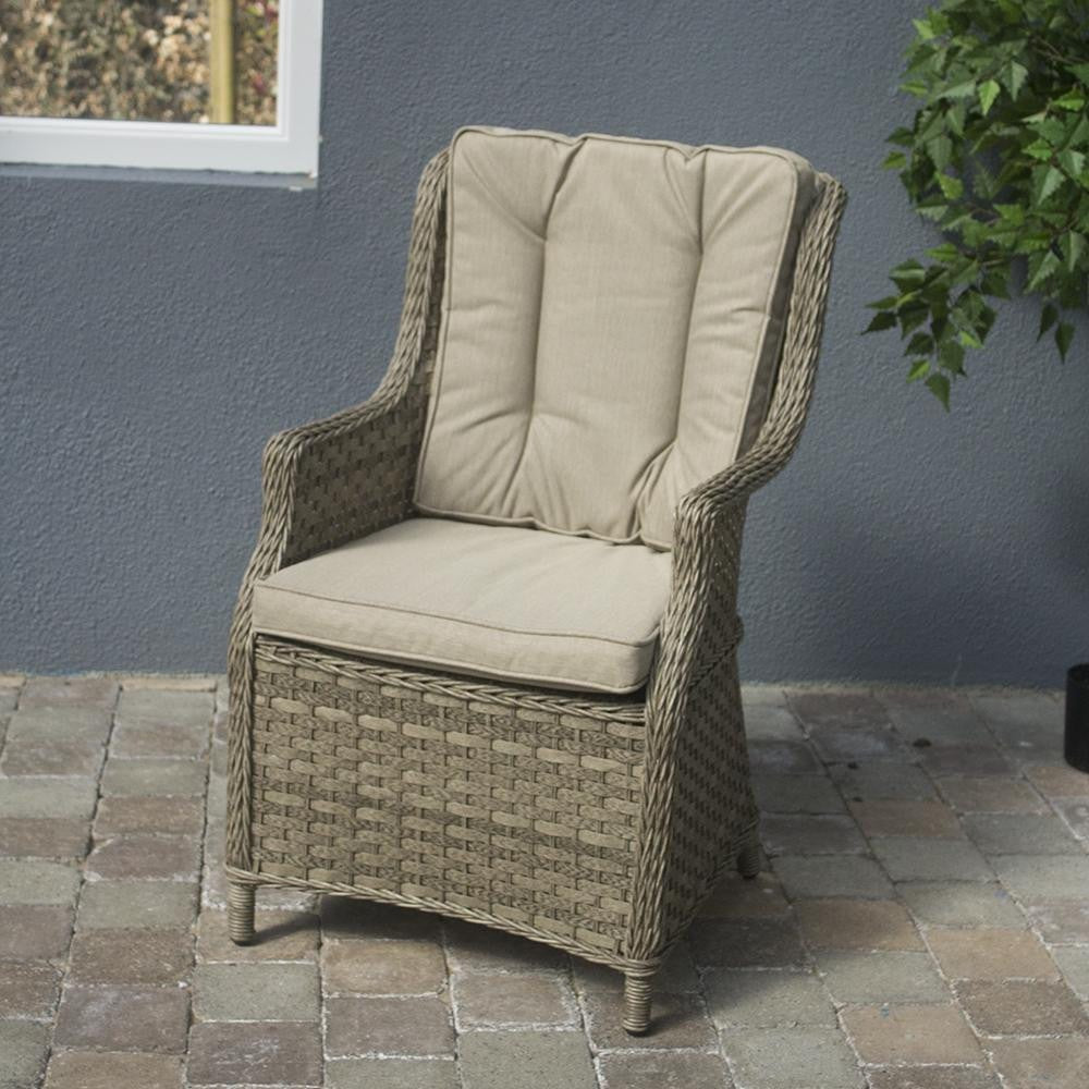 Hampton - 8 Seat Set with 165cm Round Table (Sand Colour Cushions) - Rathwood Store