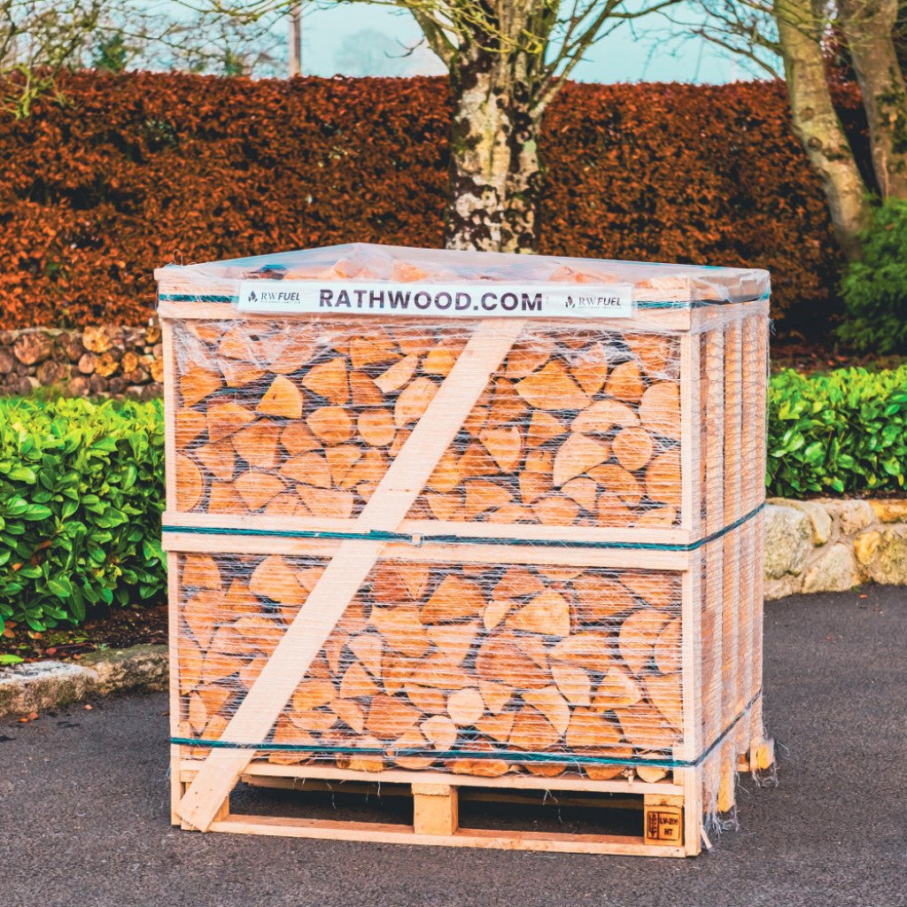 Hardwood Firewood 1.2m³ - 480kg Kiln Dried (3 Row) Pallet - Rathwood Store
