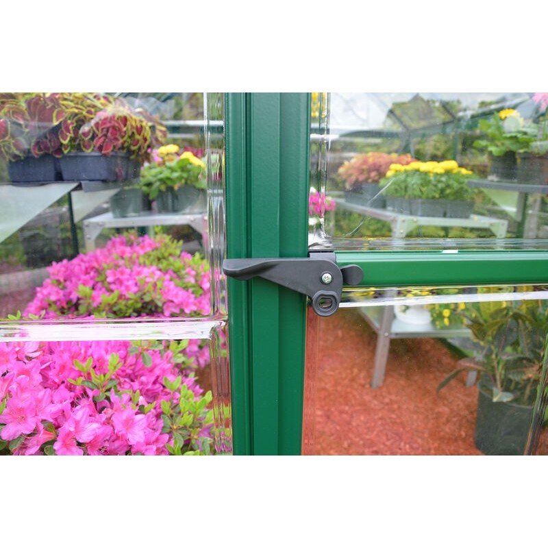 Harmony 6 ft. x 10 ft. Greenhouse Kit - Green Structure & Clear Panels - Rathwood Store
