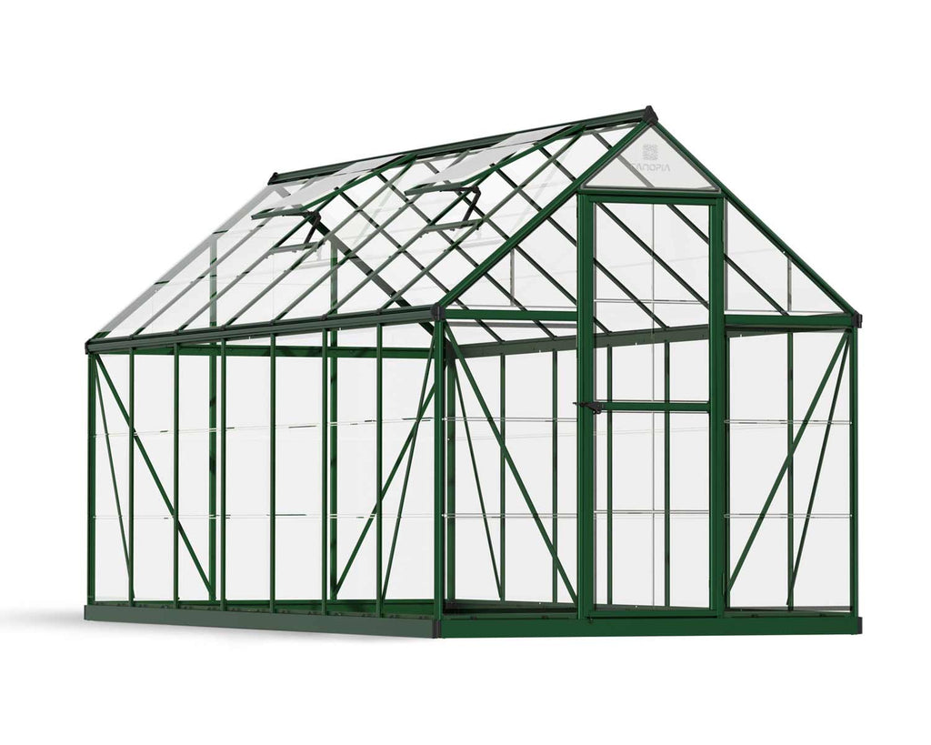 Harmony 6 ft. x 14 ft. Greenhouse Kit - Green Structure & Clear Panels - Rathwood Store