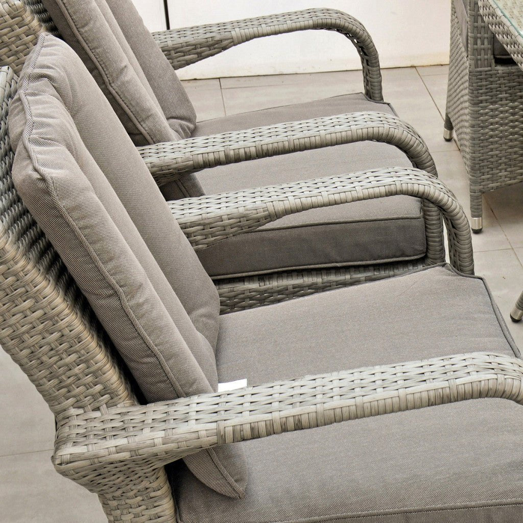 Havana 6 Seater Oval Set (Light Grey) - Rathwood Store