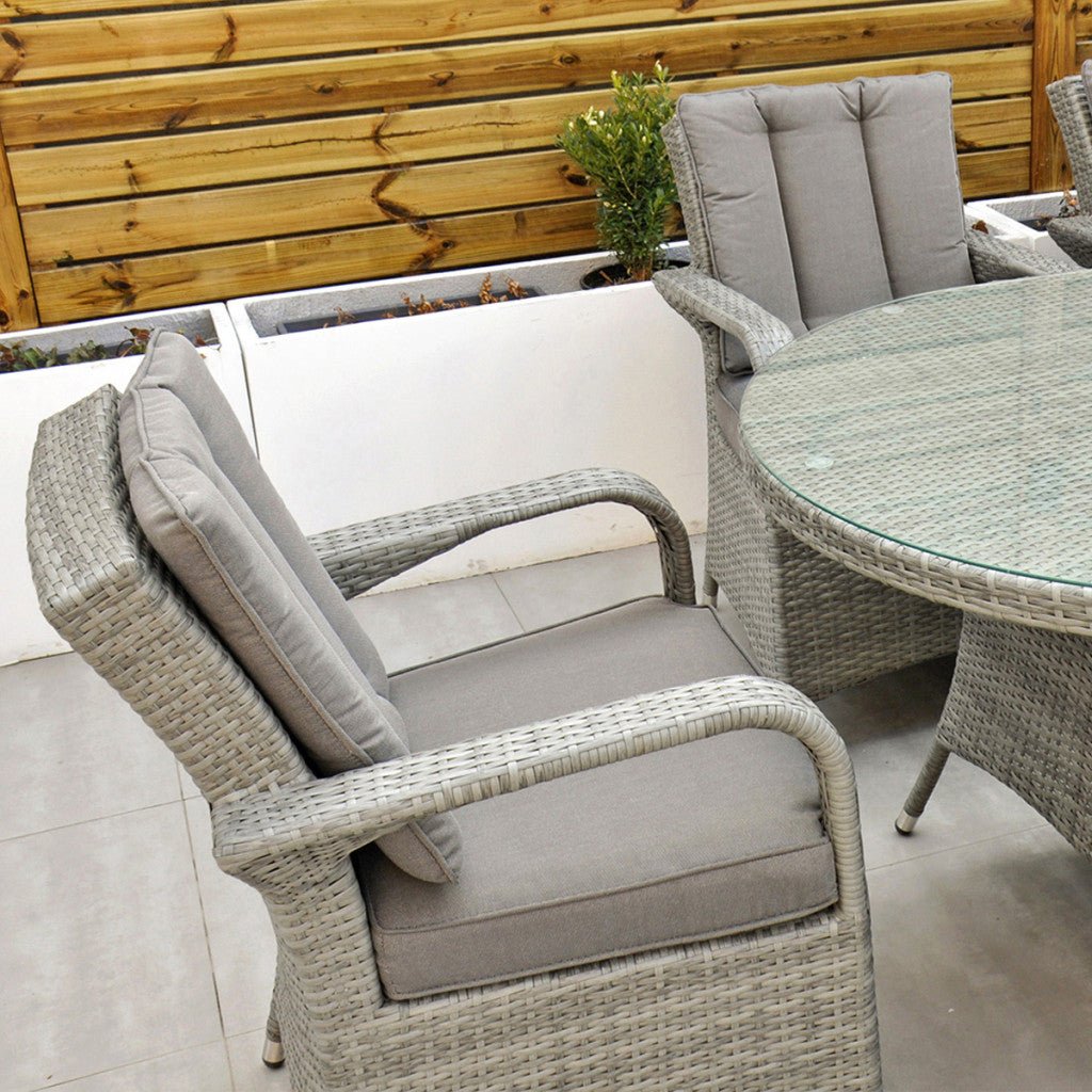 Havana 6 Seater Oval Set (Light Grey) - Rathwood Store