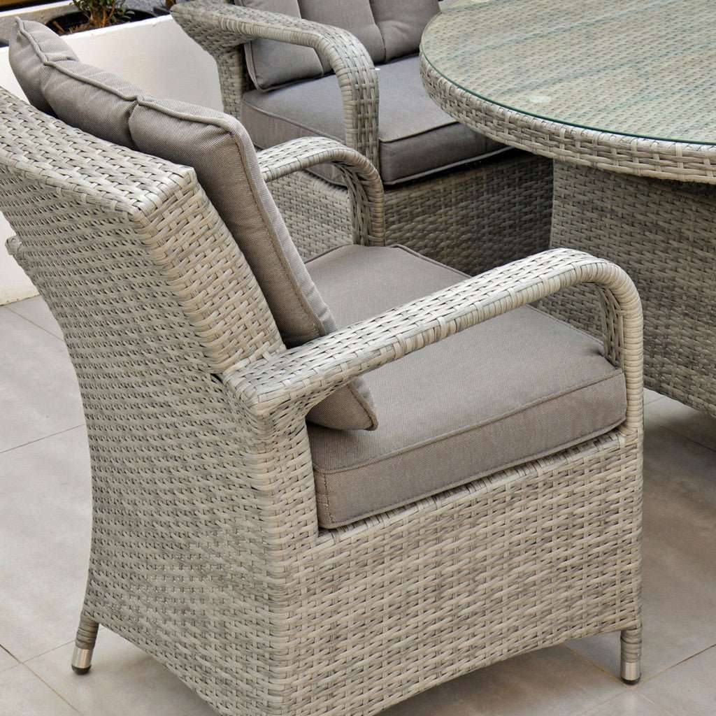 Havana 6 Seater Oval Set (Light Grey) - Rathwood Store