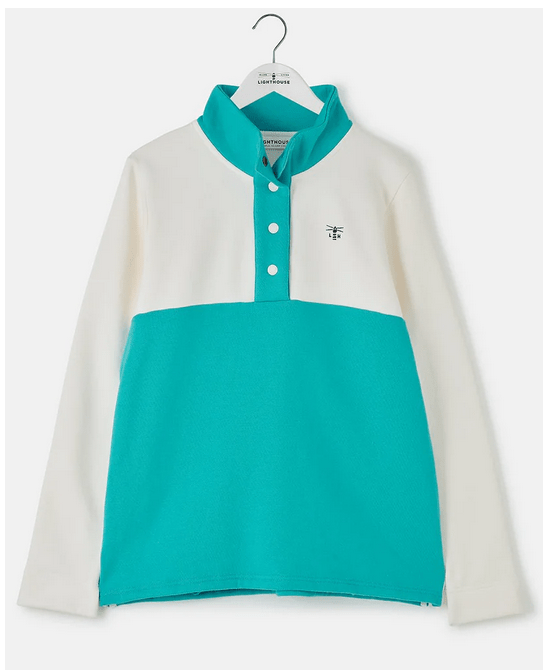 Haven Jersey Sweater SS25 - Coconut/Teal - Rathwood Store