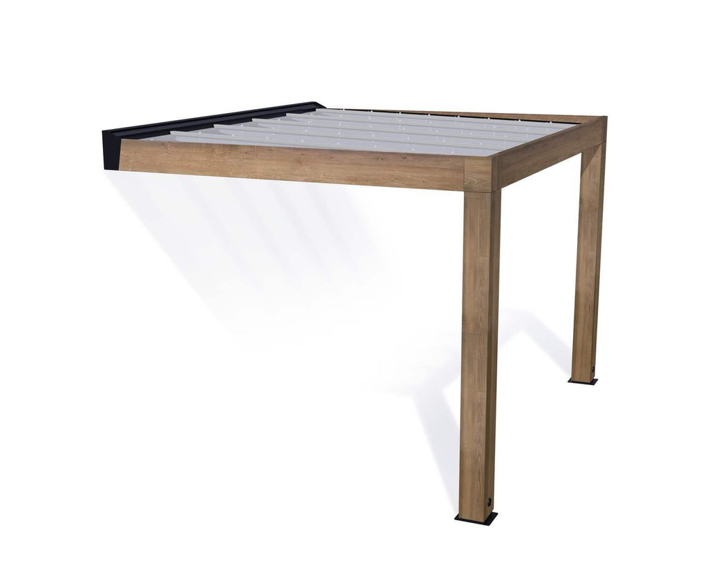 Helsinki 10 ft. x 11 ft. Patio Cover Kit - Cedar Wood, Solar Control - Rathwood Store