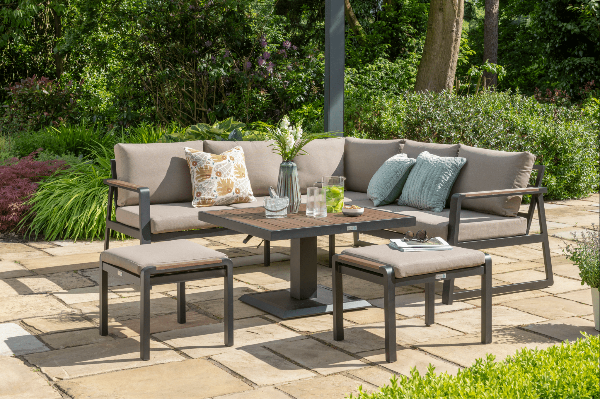 Hemsby Mini Corner with Gas Height Adjustable Table - Rathwood Store