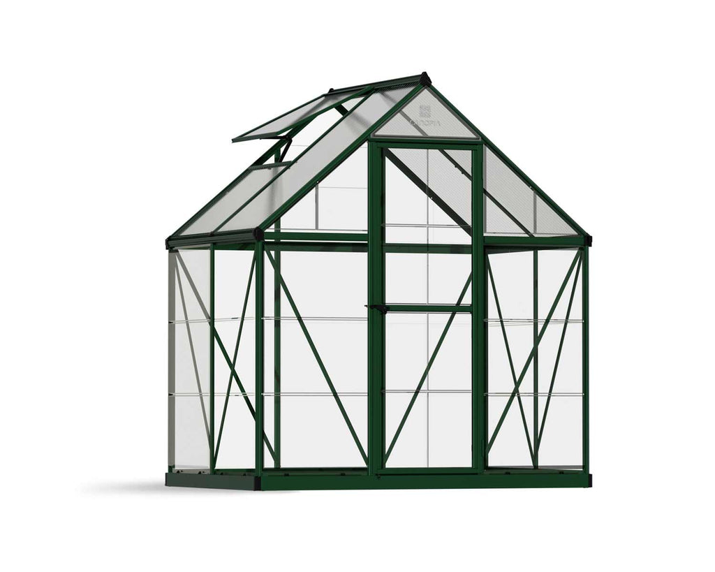 Hybrid 6 ft. x 4 ft. Greenhouse Kit - Green Structure & Hybrid Panels - Rathwood Store