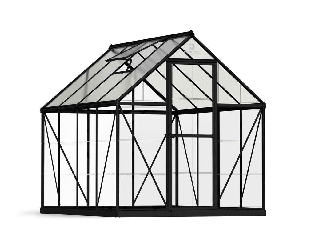 Hybrid 6 ft. x 8 ft. Greenhouse Kit - Black Structure & Hybrid Panels - Rathwood Store