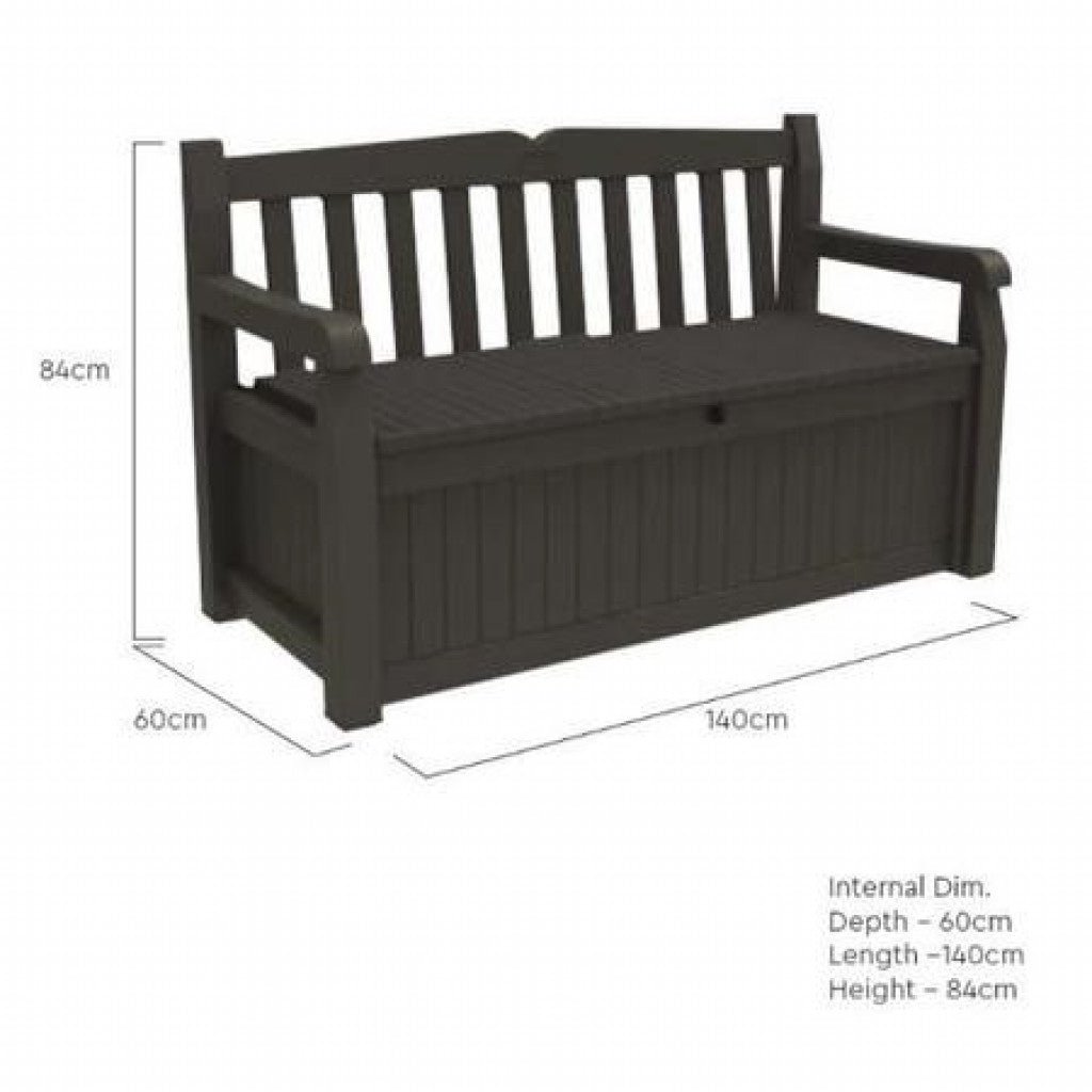 Iceni - Wood Look Storage Bench (Brown) - Rathwood Store