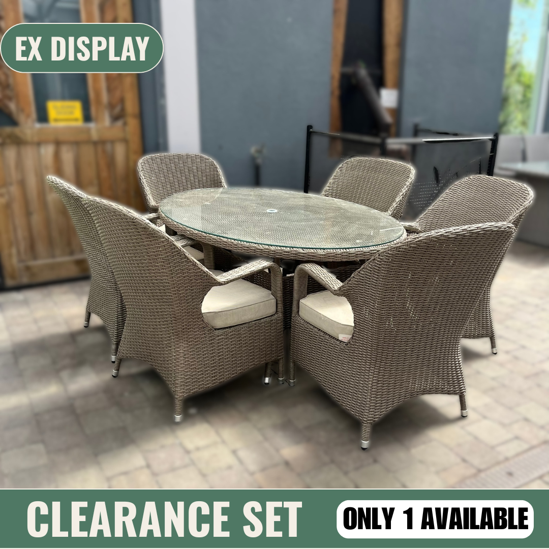 Turnberry 6 Seater Oval Set - Clearance