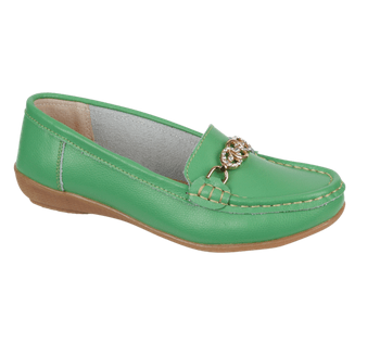Kasbah Gold Trim Loafers - APPLE - Rathwood Store