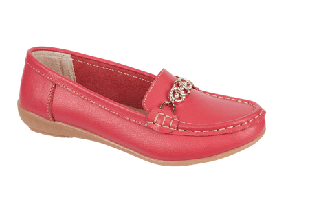 Kasbah Gold Trim Loafers - WATERMELON - Rathwood Store