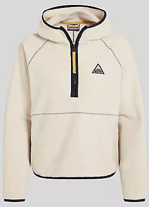 Laia Hooded Half Zip Fleece SS25 - Ecru - Rathwood Store