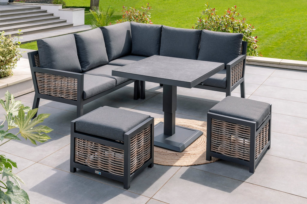 Langham Mini Corner Sofa Set with Gas Height Adjustable Table - Rathwood Store