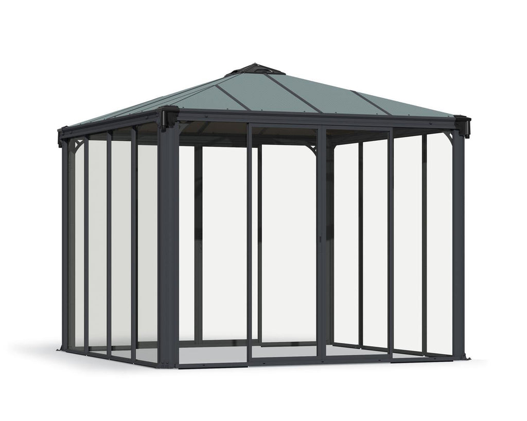 Ledro 10 ft. x. 10 ft. Enclosed Gazebo Kit - Grey Structure & Hybrid Panels - Rathwood Store