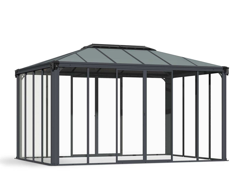 Ledro 10 ft. x. 14 ft. Enclosed Gazebo Kit - Grey Structure & Hybrid Panels - Rathwood Store